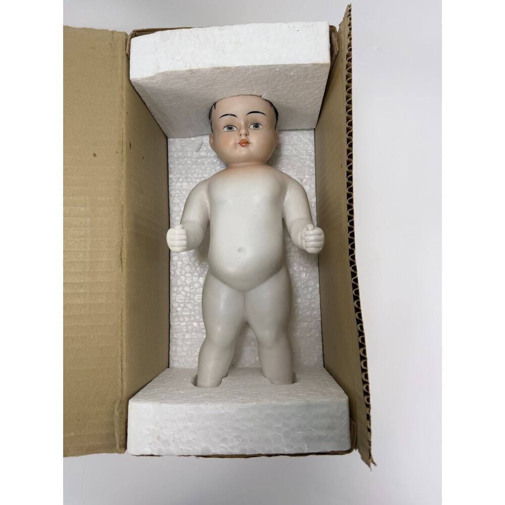 White Porcelain 12.5" Chubby Doll Hand Painted Face Japan Vintage AA Importing - Picture 2 of 9